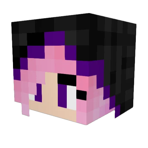 Deadlyvixen Minecraft avatar head, 3D render