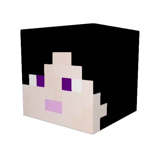 DeadmanEmily Minecraft avatar head, 3D render
