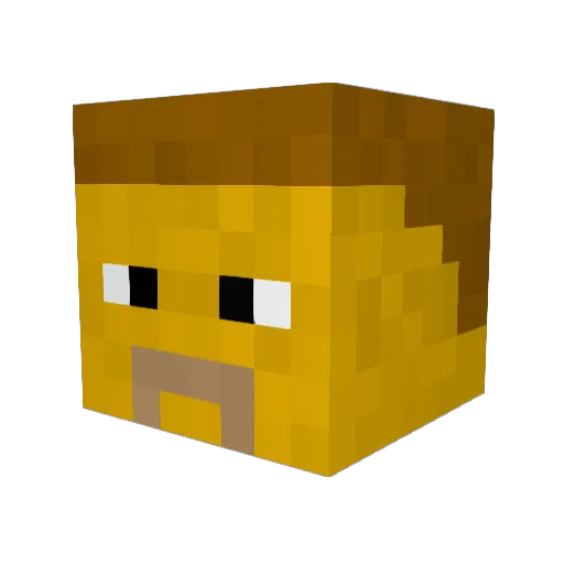 Deadmeat25 Minecraft avatar head, 3D render