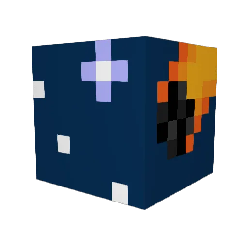 Deadnightpower Minecraft avatar head, 3D render