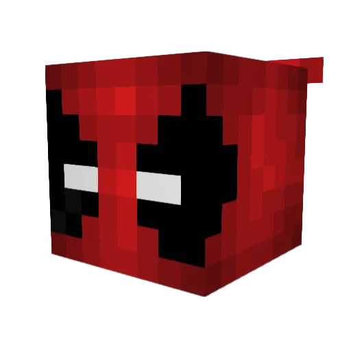 DeadpoolFanBoy Minecraft avatar head, 3D render