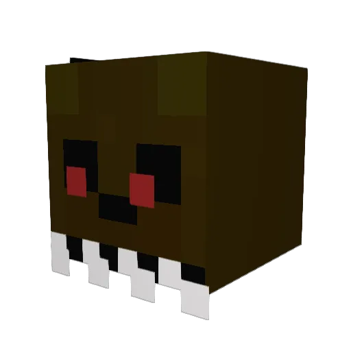 DeadpoolSockCake Minecraft avatar head, 3D render