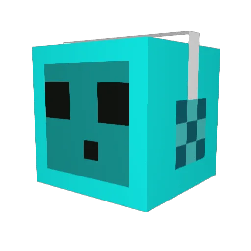DeadpoolTheKid Minecraft avatar head, 3D render