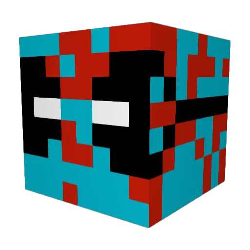 Deadpool_1001 Minecraft avatar head, 3D render