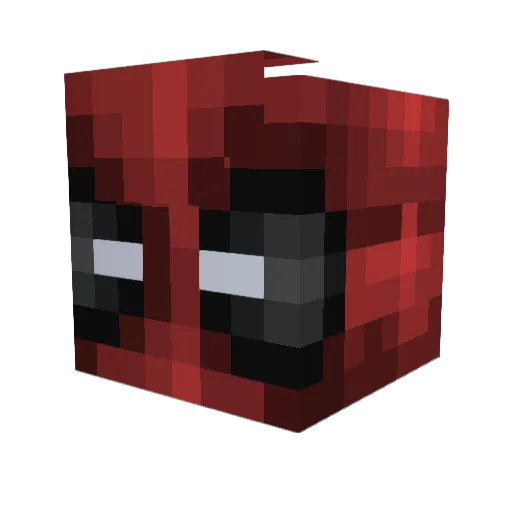 Deadpool_Samurai Minecraft avatar head, 3D render