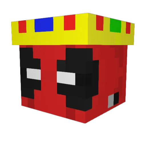 Deadpoolking513 Minecraft avatar head, 3D render