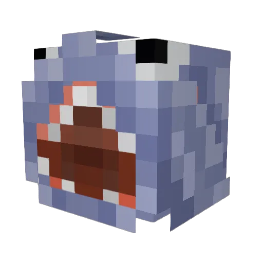 Deadshark225 Minecraft avatar head, 3D render