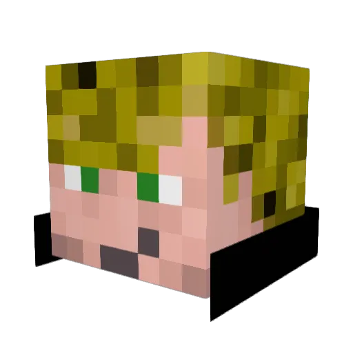 Deadsow Minecraft avatar head, 3D render
