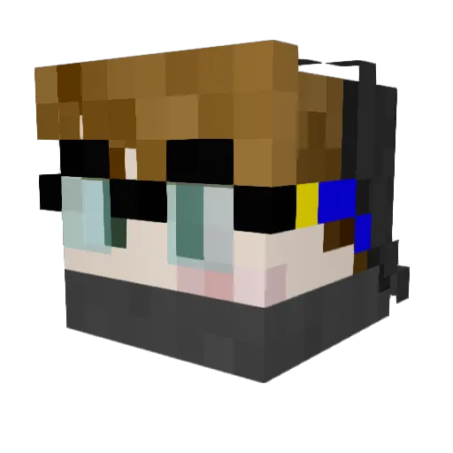 Deadspace5 Minecraft avatar head, 3D render