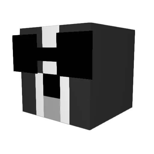 Deadsumaki Minecraft avatar head, 3D render