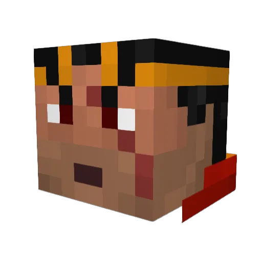 Deadsummer Minecraft avatar head, 3D render