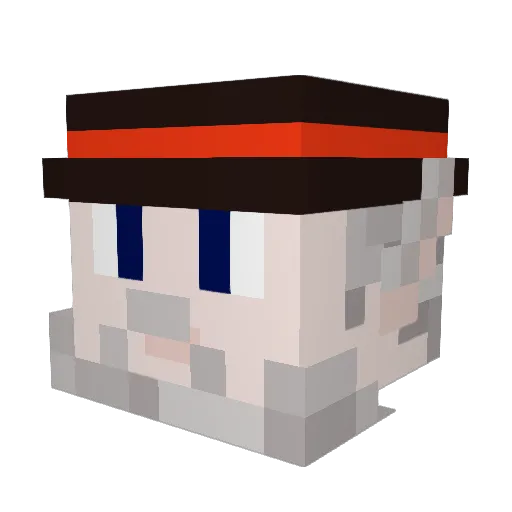 Deadwin64 Minecraft avatar head, 3D render