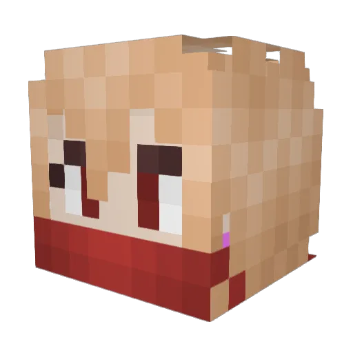 Deadwolf02 Minecraft avatar head, 3D render
