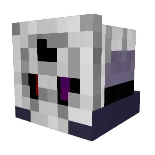 Deadx Minecraft avatar head, 3D render
