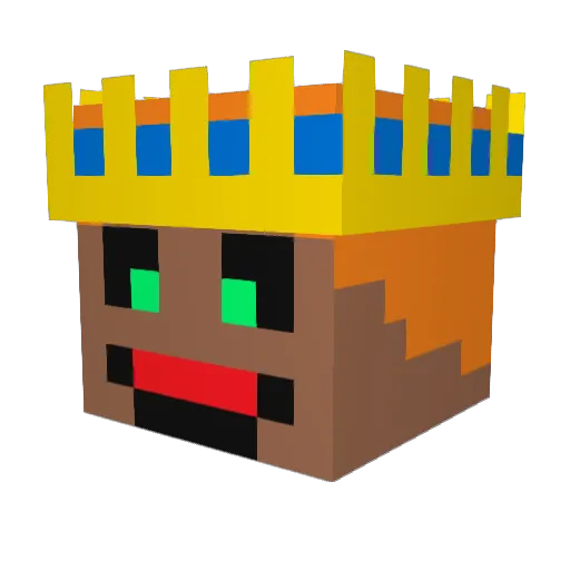 Deadymcg Minecraft avatar head, 3D render