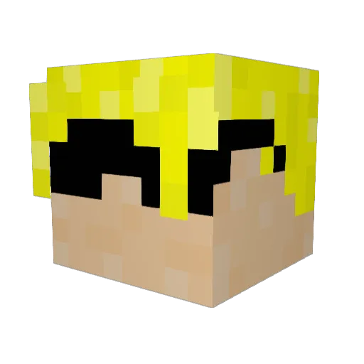 DeafGuy23 Minecraft avatar head, 3D render
