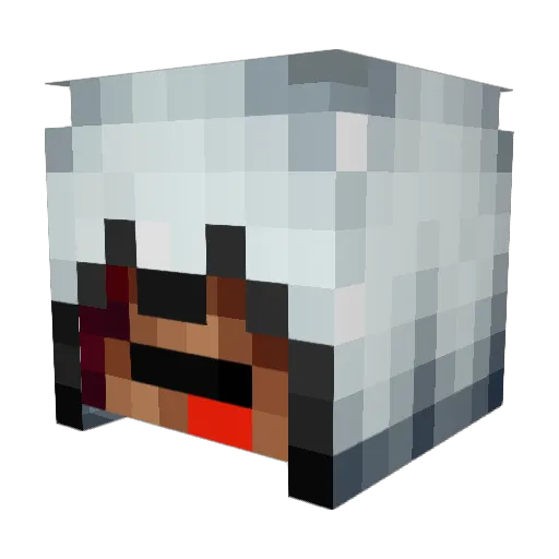 DeafPickle Minecraft avatar head, 3D render