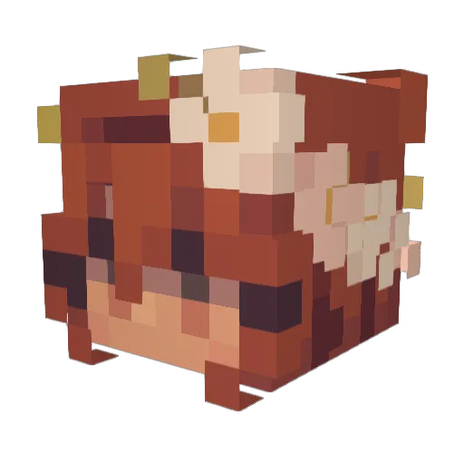 Deafsnivy Minecraft avatar head, 3D render