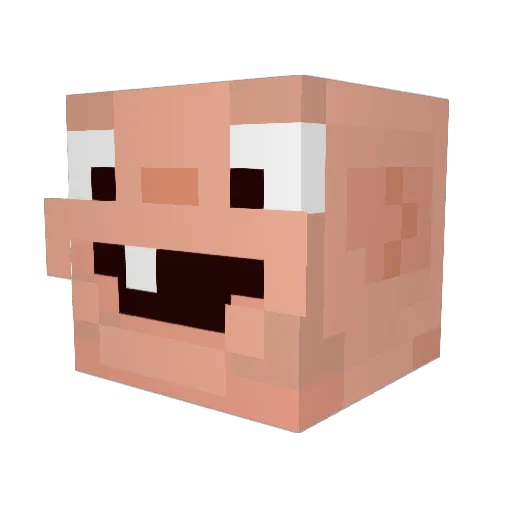 DeagolT Minecraft avatar head, 3D render