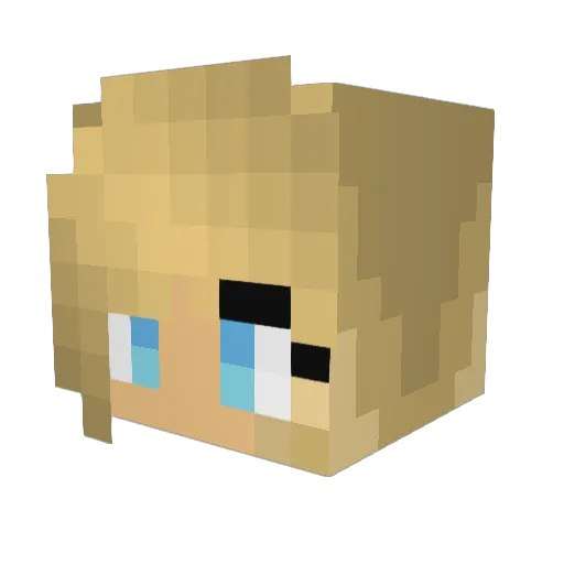 Deakiss Minecraft avatar head, 3D render