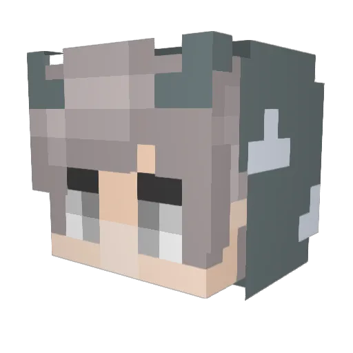 DealQ Minecraft avatar head, 3D render