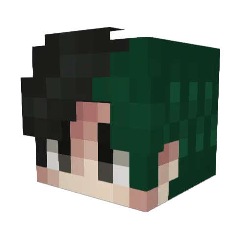 DealerTm Minecraft avatar head, 3D render