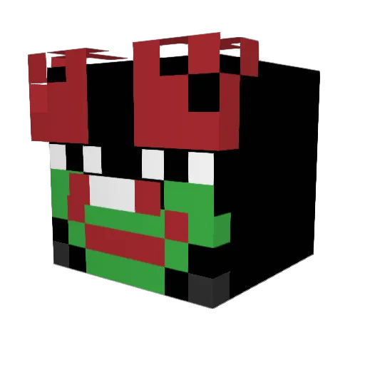 Dealertrs Minecraft avatar head, 3D render