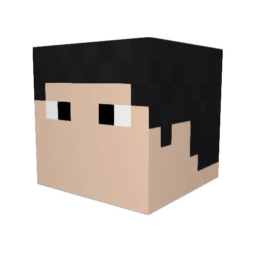 Dealork Minecraft avatar head, 3D render