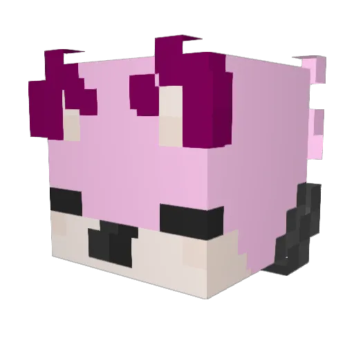 Dealtstar Minecraft avatar head, 3D render