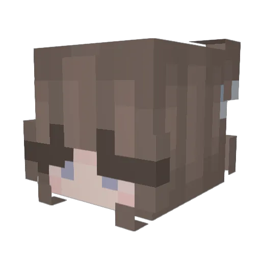 Deamorisa Minecraft avatar head, 3D render