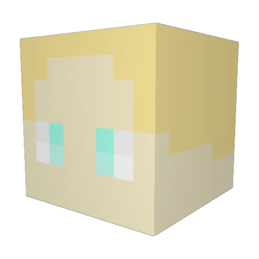 Dean0404 Minecraft avatar head, 3D render