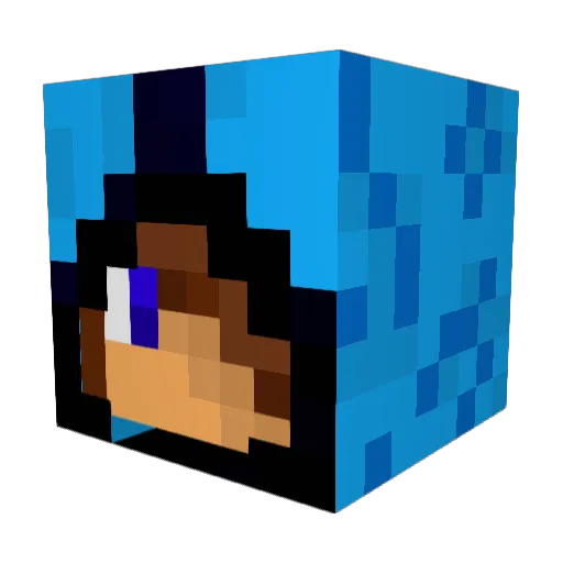 Dean345 Minecraft avatar head, 3D render