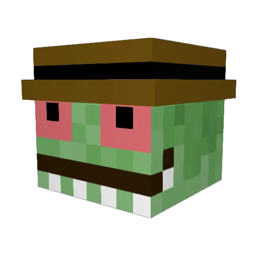 Dean868 Minecraft avatar head, 3D render