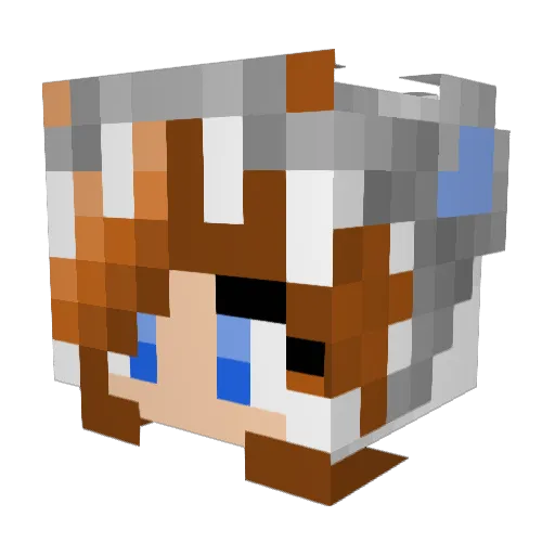 DeanElliott Minecraft avatar head, 3D render