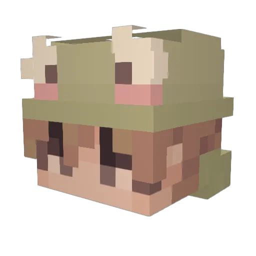 DeanLacros Minecraft avatar head, 3D render