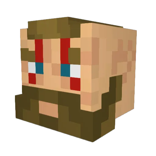 Deanc117 Minecraft avatar head, 3D render