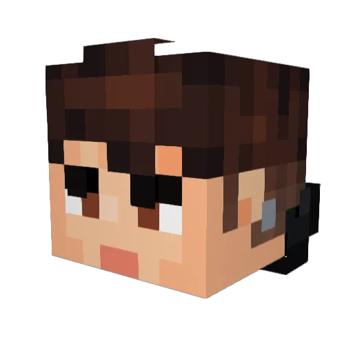 Deandabean13 Minecraft avatar head, 3D render
