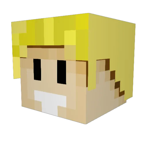Deanh70 Minecraft avatar head, 3D render