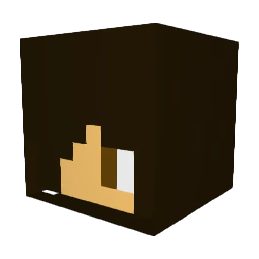 DeanieB Minecraft avatar head, 3D render