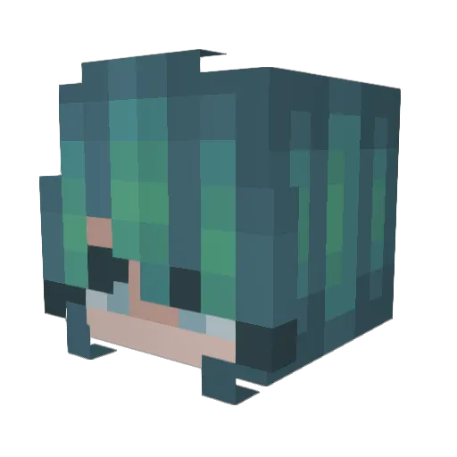 DeannaBananas Minecraft avatar head, 3D render