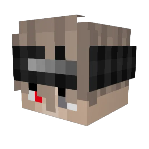Deanonator Minecraft avatar head, 3D render