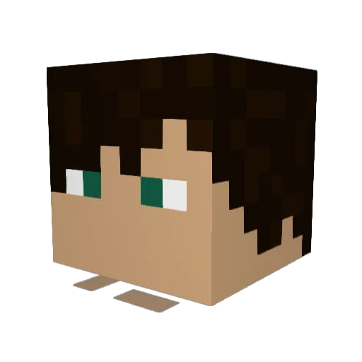 Deaphose Minecraft avatar head, 3D render
