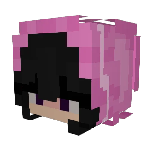 DearAgonyTTV Minecraft avatar head, 3D render