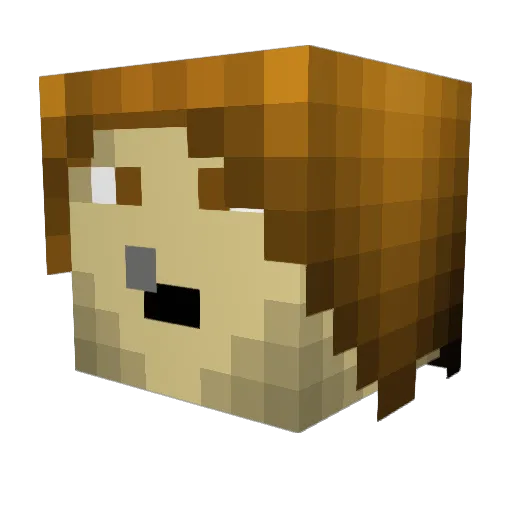 DearDavid Minecraft avatar head, 3D render
