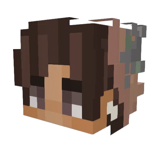 DearEye Minecraft avatar head, 3D render