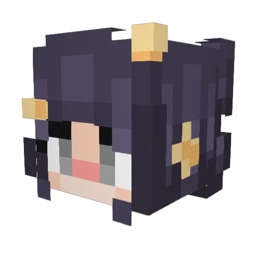 DearMage Minecraft avatar head, 3D render