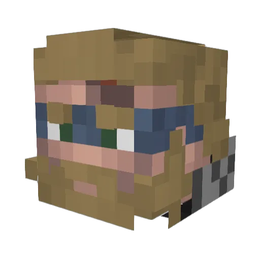 DearSavior Minecraft avatar head, 3D render