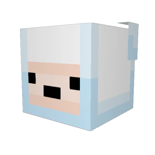 Dear_Evelyn Minecraft avatar head, 3D render