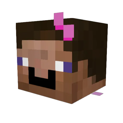 Dear_Luca Minecraft avatar head, 3D render