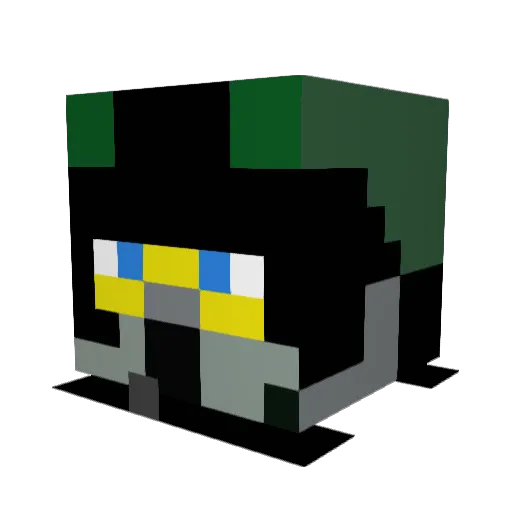 Dearll Minecraft avatar head, 3D render